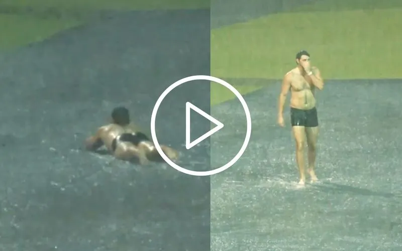 "Swim David" RCB Star Soaks Up The Rain In Bengaluru Ahead Of IPL 2025 Clash Against KKR